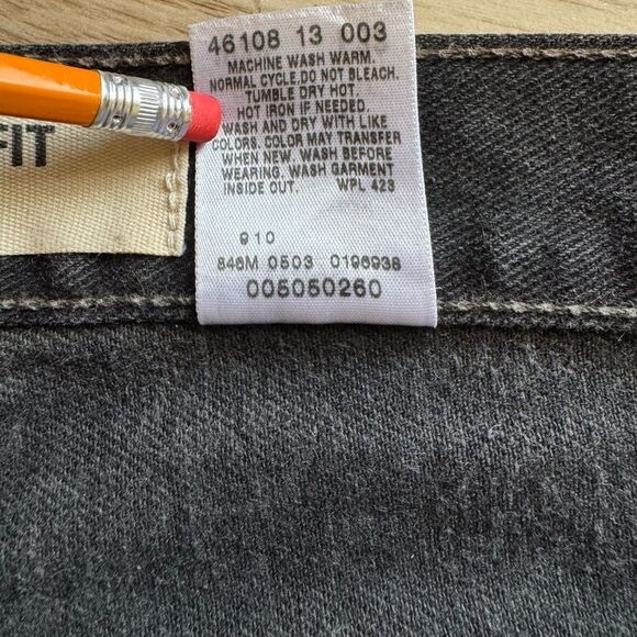 Vintage Levi’s 505 Regular Fit Jeans - Black Wash - 32x32 - Picture 3 of 8